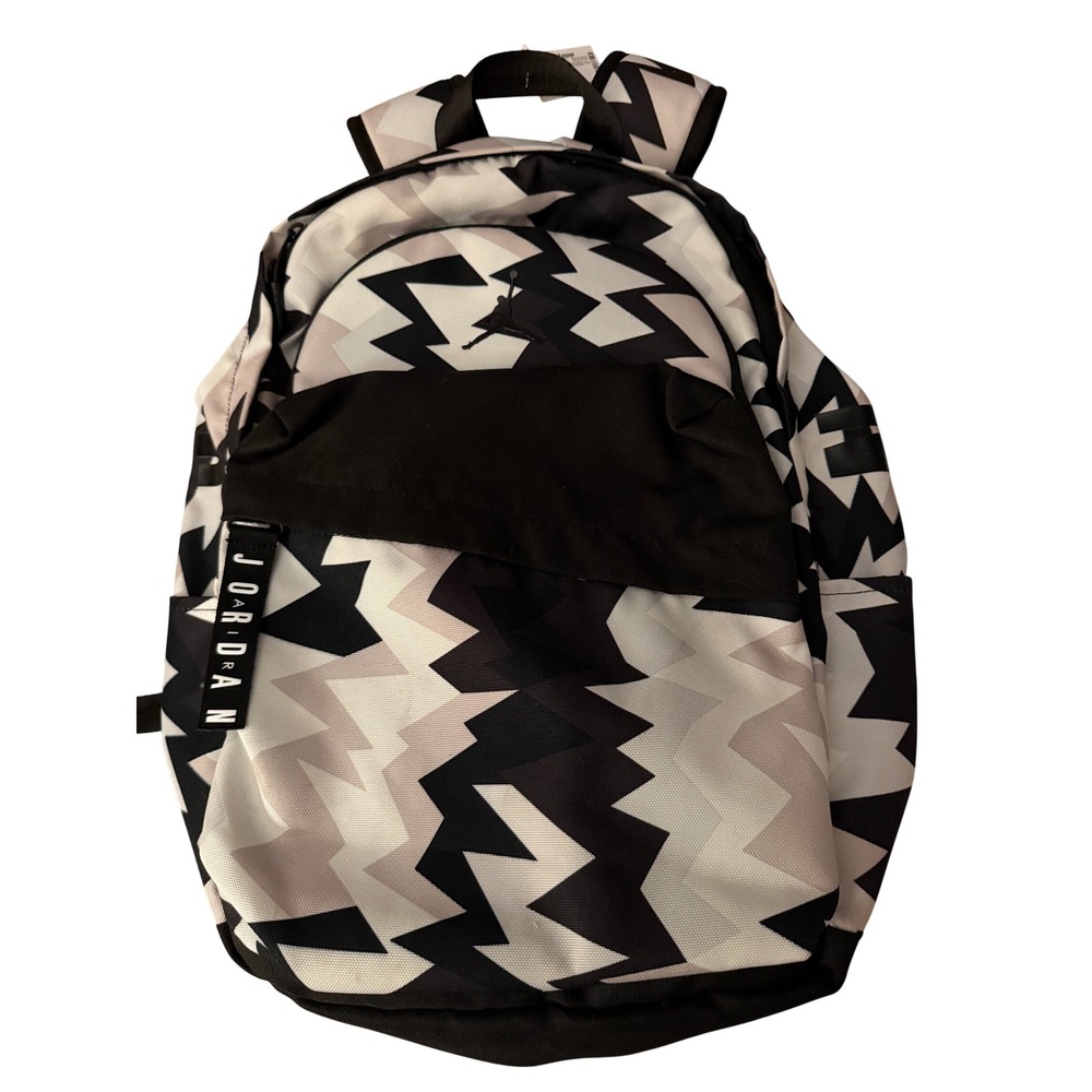 Jordan Jumpman Backpack air patrol Large Black White Beige‎ Geometric New